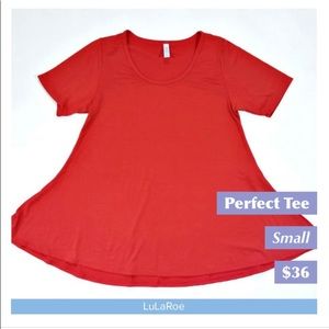 NWOT! Solid Red Lularoe Perfect T- Fits Sizes 8-14